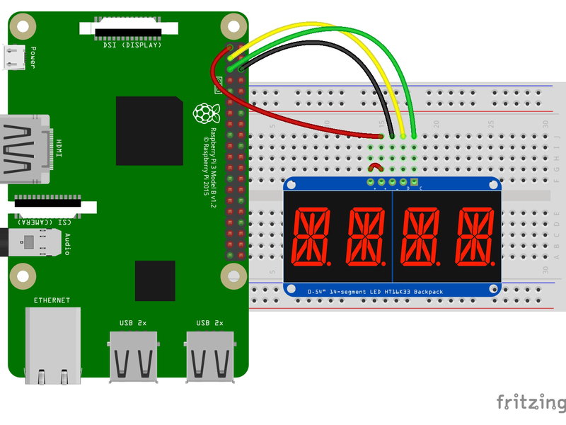 I2C Raspberry Pi AlphaNum